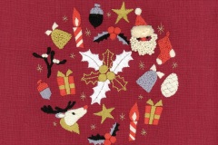 クリスマスの刺繍